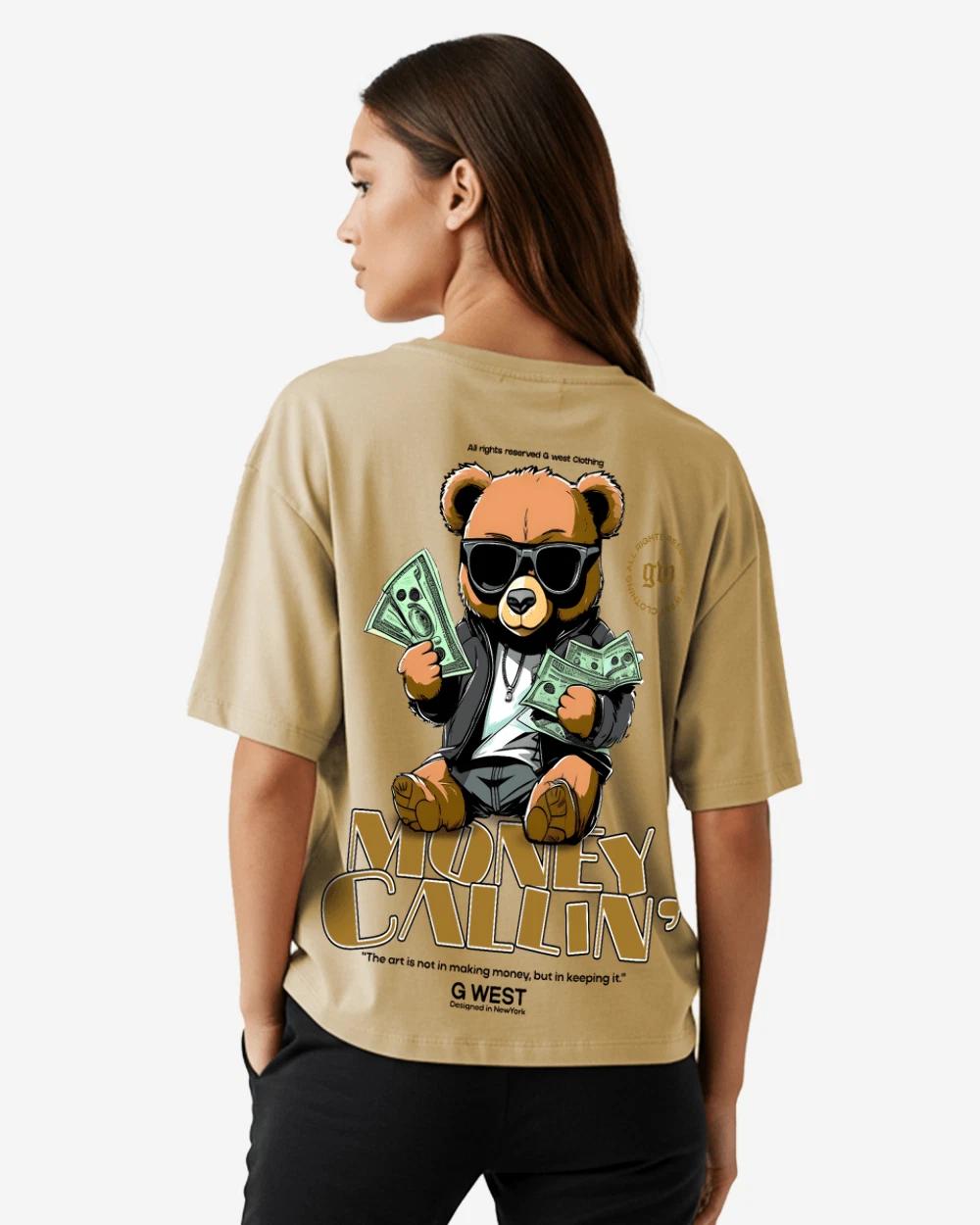 G West Oversized Money Calling T Shirt - WOMEN 4XL