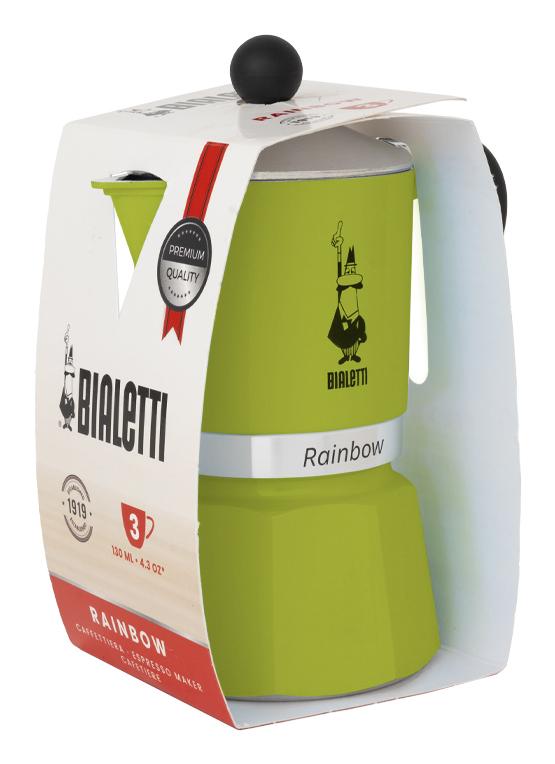 Bialetti Rainbow Stovetop Espresso Maker 1 Cup Green