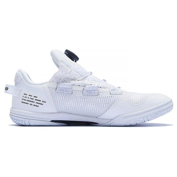 Li Ning Mage Shock Absorbing Non-Slip Wear-Resistant Low-Top Table Tennis Shoes Unisex Shoes White Black APPT003-2