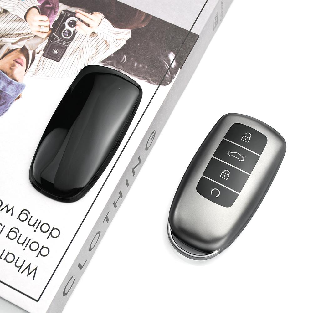 Gun Grey TPU Car Smart Remote Key Case Bag Keyless Shell For Chery Omoda 5 C5 Tigo 7 8 Pro Max Tiggo 7 8 Plus Protective Cover
