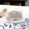 400ML English British Fine China Teapot Heating Base High-Grade Porcelain Tea Warmer Teapot Set Ceramic Holding Furnace