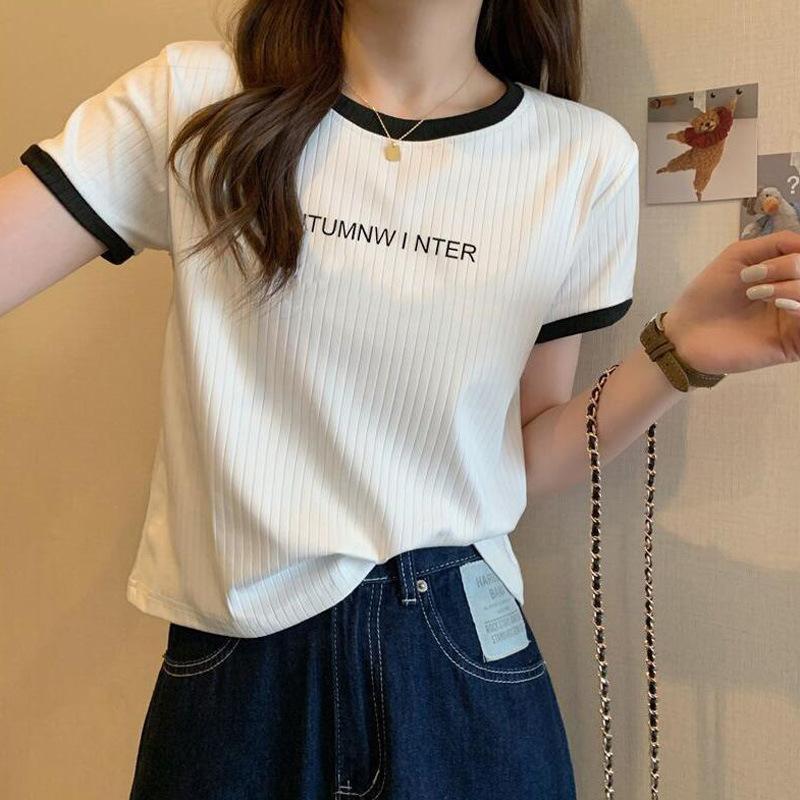 

Women s Fashion Casual Summer Spring Short Sleeve O-Neck Blouses Shirts M белый