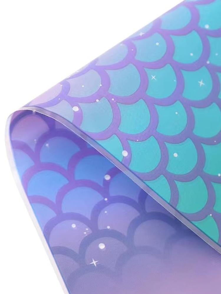 50PCS Mermaid Party Favors Bags Mermaid Party Goodie Candy Bags Wide Bottom Mermaid Cellophane with Twist Ties for Mermaid Birthday Girls Party Decor