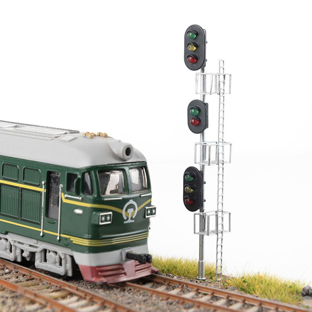1:87 Scale Railroad Train Traffic Lights Miniature Stop Red /Green /Yellow LEDs 3V/12V for