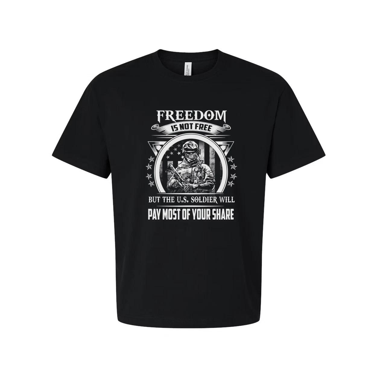 

Unisex Freedom Is Not Free US Soldier Graphic Tee S