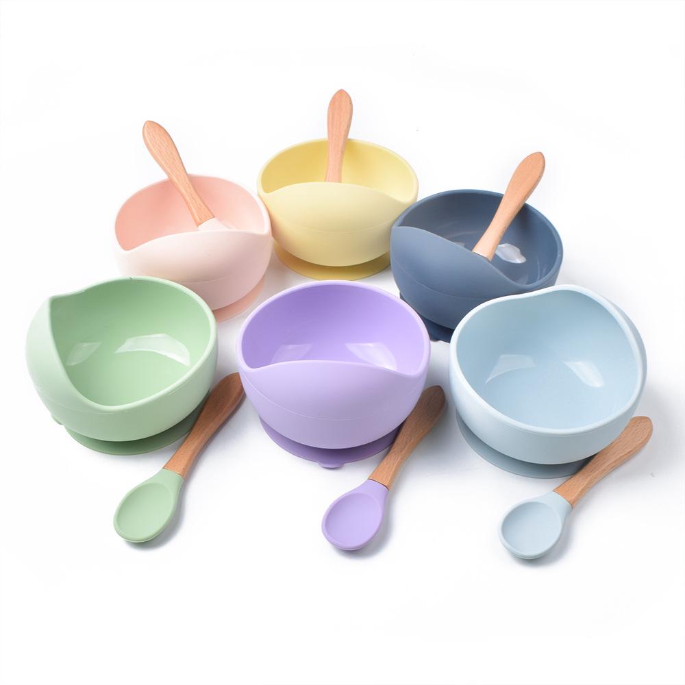 Silicone Suction Baby Bowl & Spoon Set for Feeding and Training