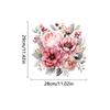 Bathroom Toilet Stickers Elegance Flower Wall Sticker Flower Pattern Self-Adhesive Paintings For Bathroom Living Decoration