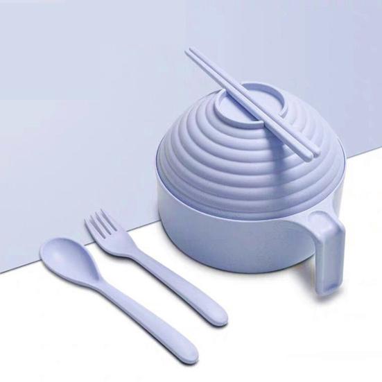 1 sett Praktisk nudelskål med stor kapasitet Ergonomisk matskål i plast