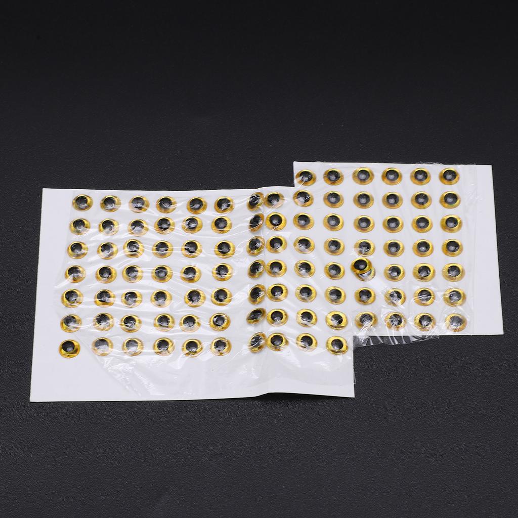 100Pcs Fishing Lure Eyes ThreeDimensional   Lightweight   Fisheye Sticker for Making Fishing Bait(Red )