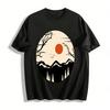 Haut Décontracté Imprimé Coucher de Soleil en Montagne Automne Hiver T-shirt en Pur Coton