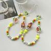 Colorful Beaded Chain Keychain Lanyard for Phone Case & Camera - Women's Trendy Accessory.