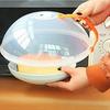 Nepoprskávací kryt do mikrovlnné trouby na jídlo 10,24 palce Průhledné víko do mikrovlnné trouby s rukojetí Hodí se na standardní jídelní talíře a misky Bez BPA Vhodné do myčky