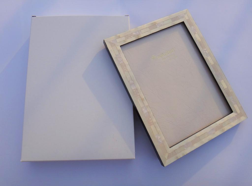 natalini Shell Wooden Photo Frame, Made in Italy, 13 x 18cm, 2L Size, Q-H-20, White, Large