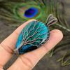 Blue Labradorite Handmade Copper Wire Wrap Jewelry Pendant 2.64" q2g08