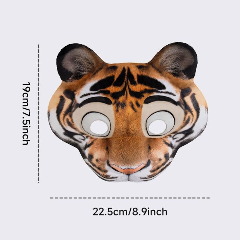 Cartoon Animal Masks For Kids Role Play Soft EVA Adjustable Elastic Strap Safe Costume Party Accessory Halloween School Performances