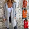 Fall Winter Solid Single Button Stand Collar Zip Jacket Coat