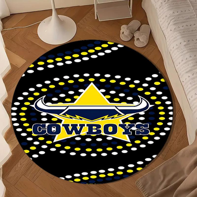 North Queensland Rugby Round mat Home Decor, Chair rug For livingroom,Bedroom, doormat home decor Birthday Gift Christmas Gifts