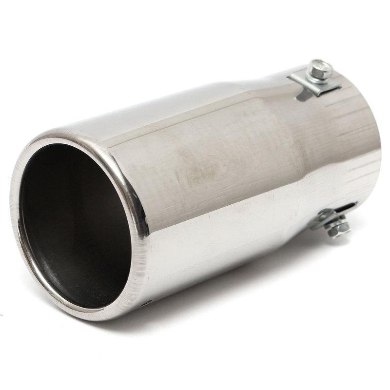 Punta Universale per Tubo di Scarico Auto Silenziatore Acciaio Inox Finitura Tubo di Coda Veicolo Auto Ricambi