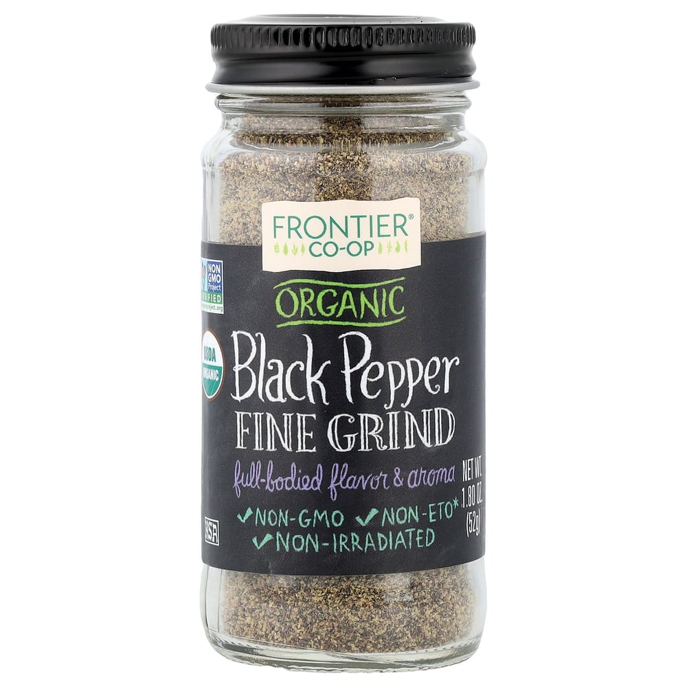 iHerb Frontier Natural Products Finely Ground Black Pepper, 52g (1.80oz)