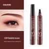 SUAKE 4-Prong Wild Eyebrow Pencil: Waterproof, Sweatproof, Smudge-Proof, Root-Like Simulation Liquid.