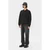 Customellow Black Oversized Lip Color Polo Long Sleeve Sweatshirt Cwtaw25611bkx