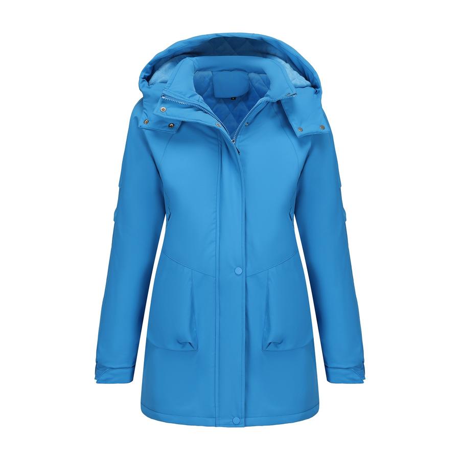 Winter Abnehmbare Winddichte Warme Wanderjacke Damen Lässiger Wasserdichter Shell-Mantel Baumwolljacke