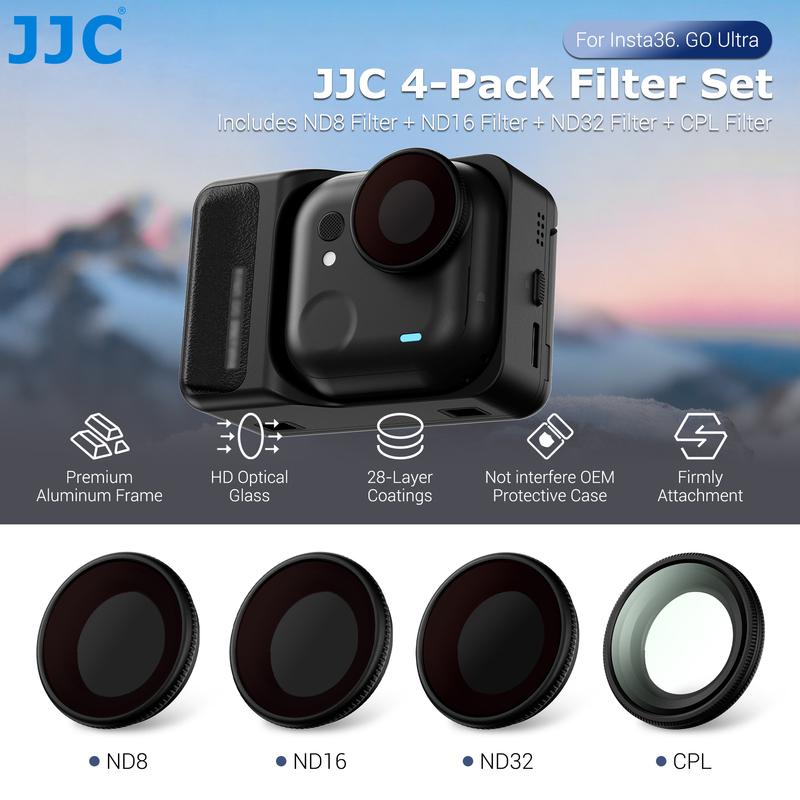 JJC Lens Filter Set For Insta360 GO Ultra UV CPL ND8 ND16 ND32 Anti Scratch Lens Filter HD Optical Glass Camera Filters