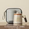 Chinese ceramic teacup new home tea separation office cup Ru kiln tea cup with lid business practical gift