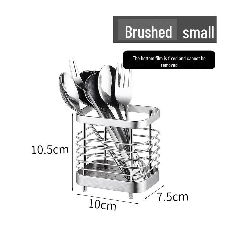 Подвесной держатель для палочек и столовых приборов из нержавеющей стали с дренажем