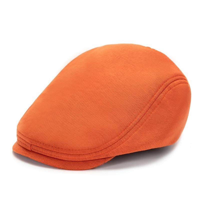 Cappello di lana, berretto da uomo tinta unita, cappello casual retro in avanti, visiera stagionale, cappello da donna