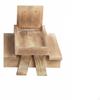 Table Squirrel Feeder Wood Construction Wooden with Umbrella Weather Resistant Feeding
