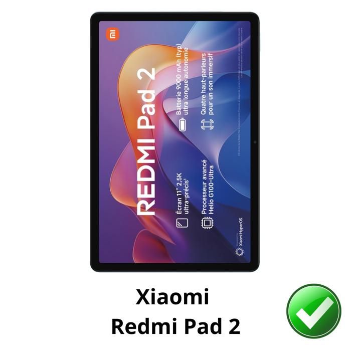 Protection écran pour Xiaomi Redmi Pad 2 [Pack 2] Film Plastique Protecteur Résistant Ultra Mince Phonillico®