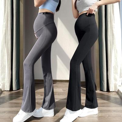 Pantalon de Yoga Évasé de Maternité - Leggings Légers, Printemps/Automne, Vêtement d'Extérieur d'Été