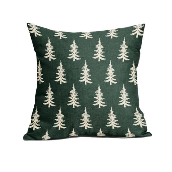 45x45СМ Наволочка на декоративную подушку с рождественской елкой, Наволочка с принтом рождественской елки, Домашняя гостиная, Спальня, Диван, Кровать, Декоративная квадратная наволочка 45x45cm