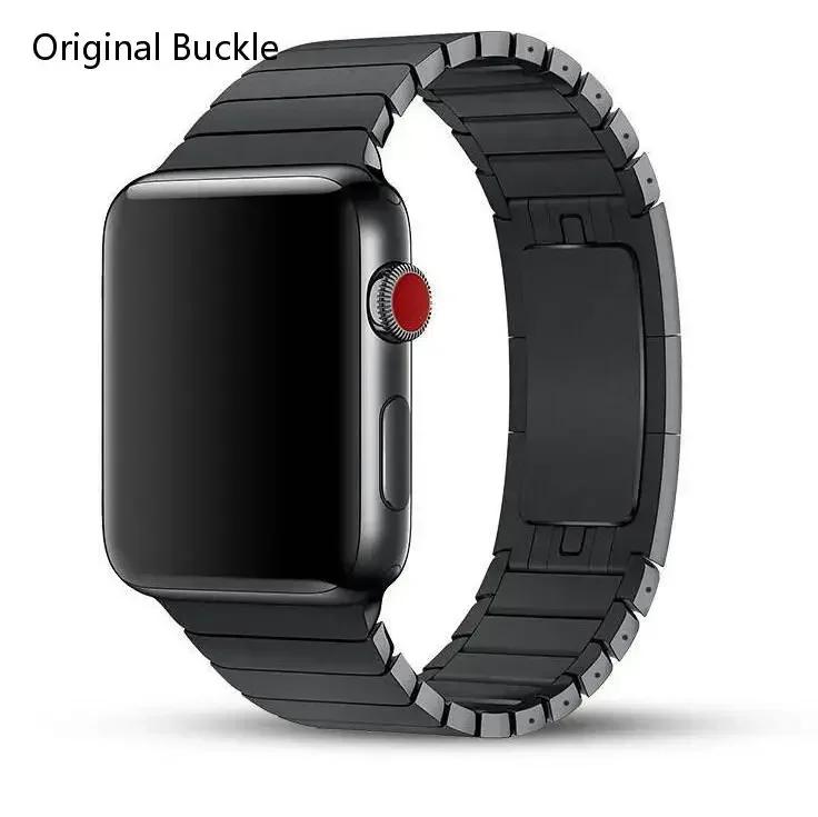 Stainless Steel Band for Apple Watch Ultra 2 49mm 46mm 45 44 42 Luxury Metal Frost Strap Bracelet for IWatch Series10 9 8 7 6 SE