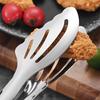 Stainless Steel Serving Tongs with Slotted Heads BBQ Buffet Food Clips Heat-Resistant Rust-Proof Hollow Chuck Design Kitchen Utensils