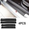 4× Car Door Plate Sill Scuff Cover Anti-Scratch Sticker Carbon Fiber Accessories