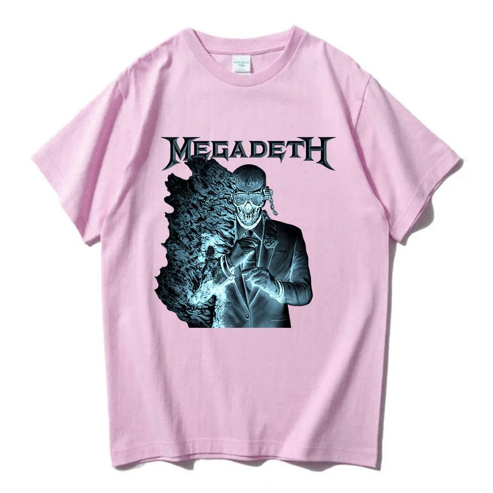 Megadeth Εκτύπωση Άλμπουμ T-shirt Ροκ Συγκρότημα Heavy Mental Unisex Streetwear T-shirts Καλοκαιρινά Βαμβακερά Λαιμόκοψη Ανδρικά/Γυναικεία T-shirts Γραφικά Merch