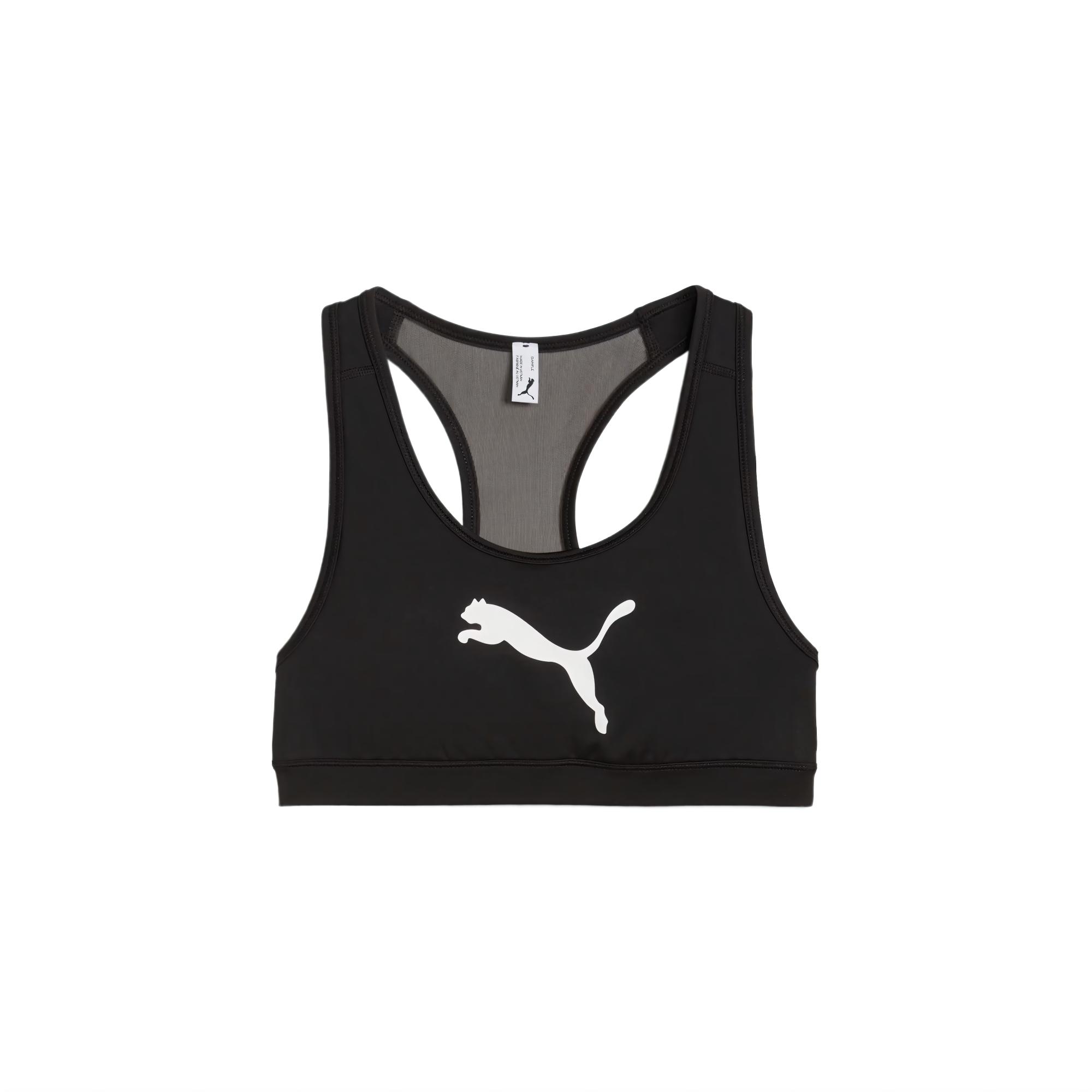 

Puma 4KeepsDryCell Logo Print Medium Support Breathable Mesh Sports Bra Women underwear Black 526961-51 L