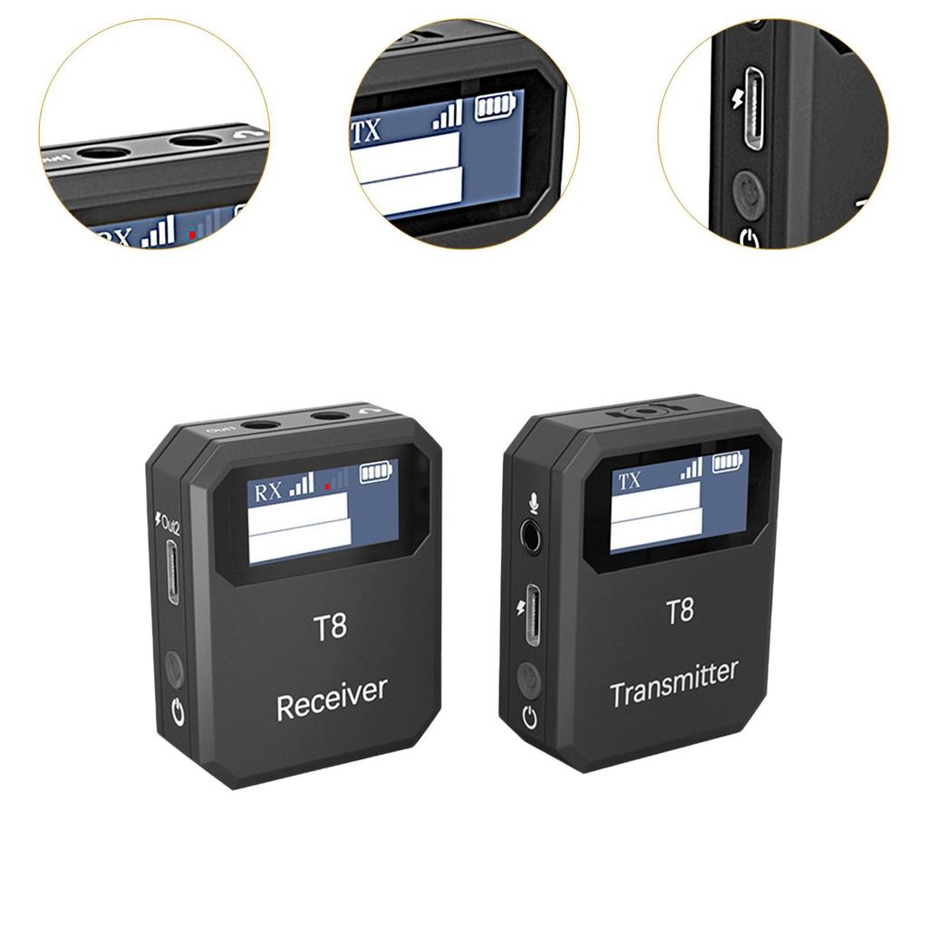 Wireless Lavalier Microphone System for Live Broadcast Restaurant Office