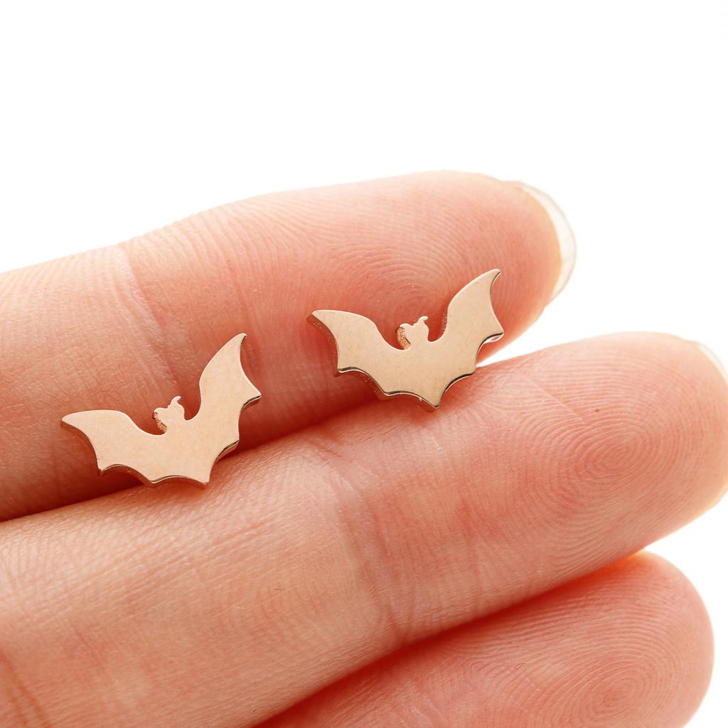 horrible halloween vampire bat earrings for teens stainless steel simple stud earrings premium jewelry Festival party gifts