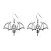 Gothic Spider Charm Dangle Earrings Halloween Horror Arachnid Drop Earrings Dark Punk Goth Jewelry