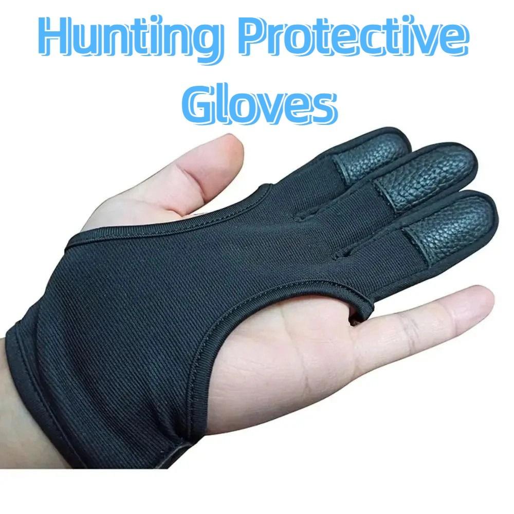 Breathable Recurve Bow Gloves Non-Slip Shooting Hand Guard  Beginners Use