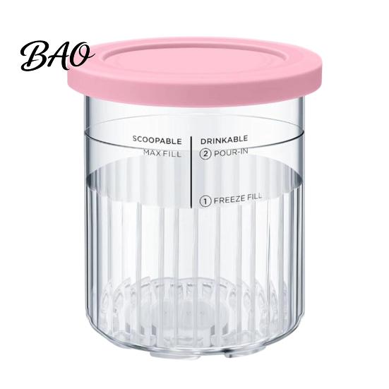 Kitchen Gadgets for Treats Ice Cream Pint Containers Ninja NC500, NC500C, NC501, NC501C Series, Food Grade Compatible with NC500 NC501 Series Plastic