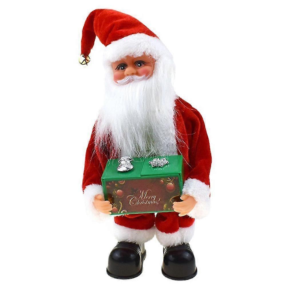 Christmas Electric Musical Dancing Santa Claus Plush Doll Durable Christmas Santa Claus Model Ornaments