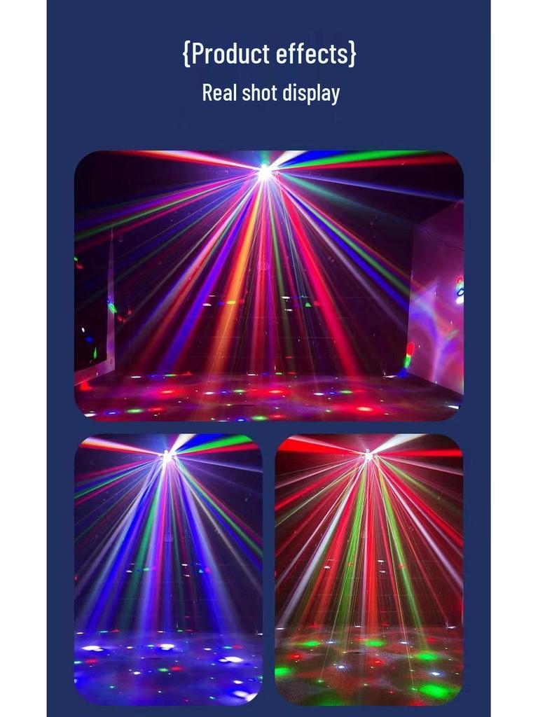 2025 Bee Eye Six-Arm Vajra Laser Bar Disco Stage Light with Strobe and Rotating Effects