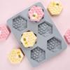 6er Silikonform Bienen Seifenform Leicht zu Entformen Handgemachte Seifenherstellung für DIY Seifenhersteller