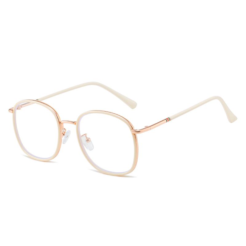 

Diopter 0 -0.5 -0.75 To -6.0 Literary Student Anti Blue Rays Oval Myopia Spectacles With Prescription Metal Short-sight Eyewear 0