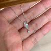 Marquise Cut Irregular Diamond Necklace for Women - Light Luxury Clavicle Chain, Perfect Gift for Girlfriend