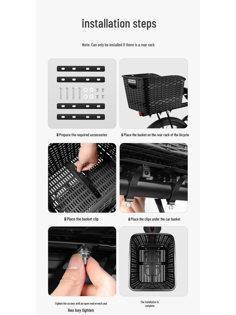 Velkokapacitní zadní koš na kolo s víkem pro horská a elektrická kola - Přepravka pro domácí mazlíčky nebo náklad.